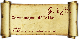 Gerstmayer Őzike névjegykártya